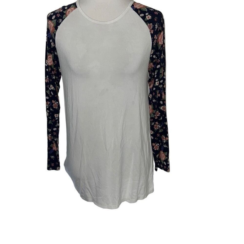 Matilda Jane Moments with You Out of the Park Floral Raglan Long Sleeve Top Sz M